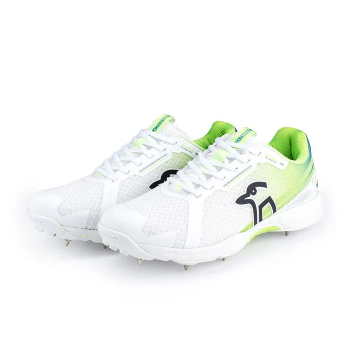 Kookaburra Senior KC 2.0 Spike Cricket Shoe 2024 - White/Lime