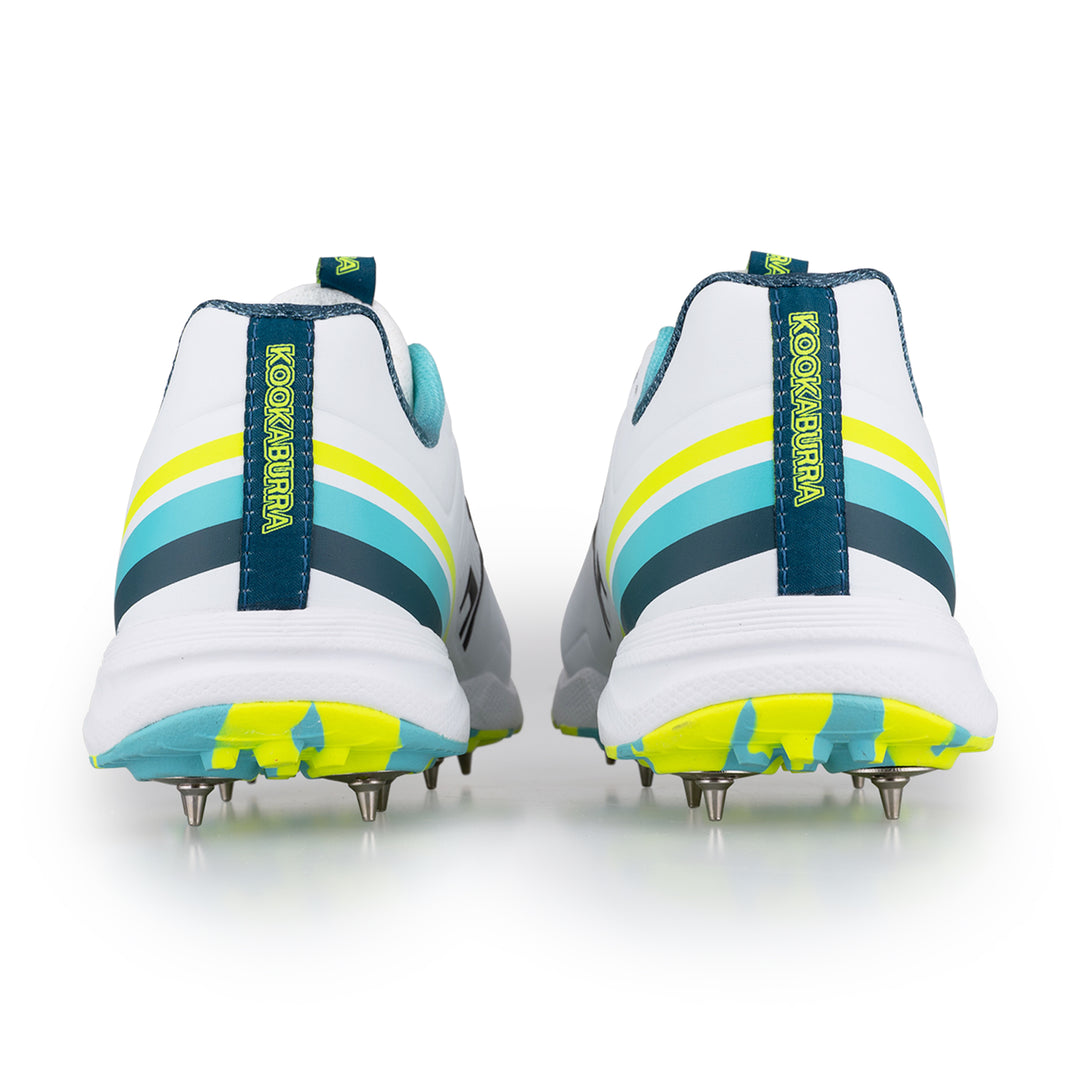 Kookaburra Junior KC 3.0 Spike Cricket Shoe 2026 - Aqua/Yellow