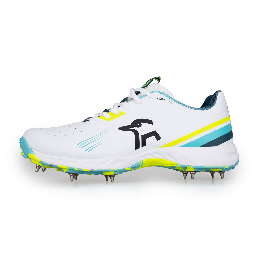 Kookaburra Junior KC 3.0 Spike Cricket Shoe 2026 - Aqua/Yellow