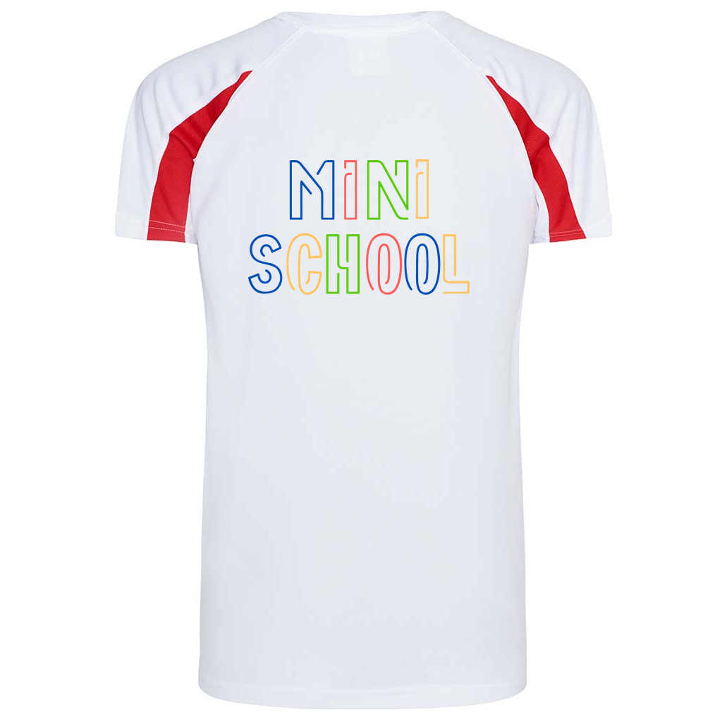 DWSS Mini School T-Shirt, white/red