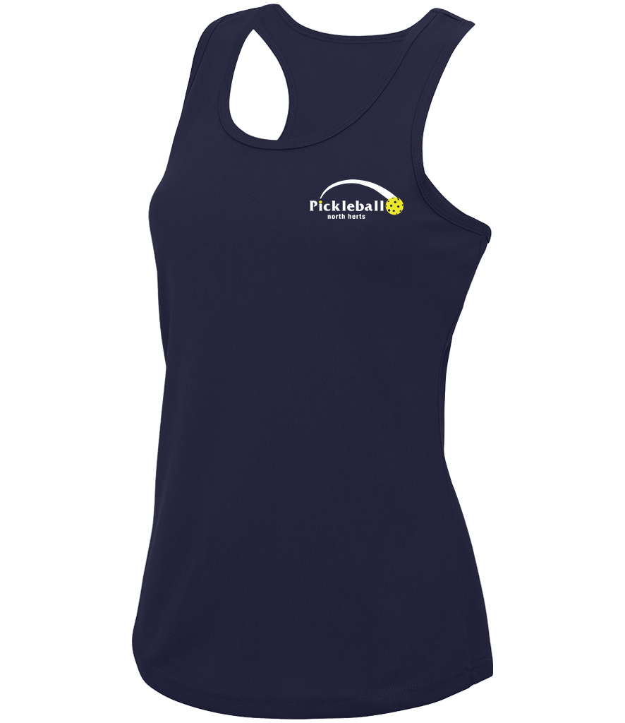 North Herts Pickleball Female Vest Top, Navy