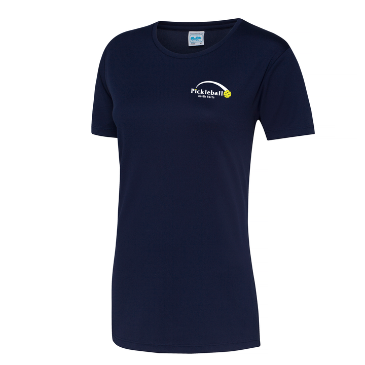 North Herts Pickleball Female T-Shirt, Navy