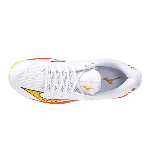 Mizuno Wave Leopardus 2025 - White/Fiery Coral 2/Citrus